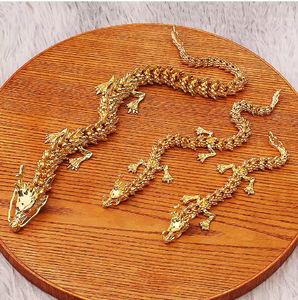 Figuras de <span class=keywords><strong>Dragón</strong></span> de Metal en 3D, Multiarticuladas y Móviles, Decoración para el Hogar y el Escritorio, <span class=keywords><strong>Dragón</strong></span> Antiguo de Mano, Artesanía de Estilo Chino, Regalo - Product Image 1