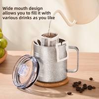 Mug écologique à double paroi en titane pur avec couvercle, tasse à café, bouteille d'eau portable pour le camping en plein air, le bureau et la maison