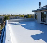Membrane imperméable en PVC blanc de 2 mm d'épaisseur, résistante aux intempéries, avec propriétés réfléchissantes, coutures thermosoudées en plastique synthétique pour toiture