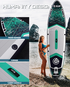 ESUP FactoryDirect Tabla de Surf Inflable de 11' 33" con Parte Superior Plegable de PVC, Portátil, Compacta, para Camping, Paseo al Atardecer, con Bomba y Bolsa - Product Image 3