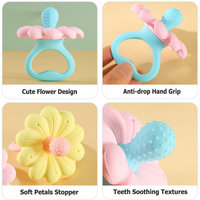 Yuye Nouveau Design Sucettes en Silicone Mignonnes en Forme de Fleur Jouet Sensoriel à Mâcher pour Bébés Apaisant et Doux pour les Gencives des Nouveau-nés