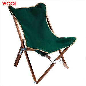 Silla Plegable Woqi, Verde Pluma de Pavo, Tela Oxford, Madera Maciza, Silla de Jardín, Diseño Rústico, Silla Reclinable para Acampar al Aire Libre - Product Image 5