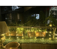Guirlande Solaire Cascade Extérieure 10M 300 LED Étanche IP65 50 Gouttes avec Télécommande pour Jardin Cour Décoration de Noël Vente au Détail