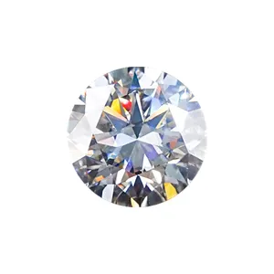 SICGEM Pedras preciosas soltas de diamante Moissanite de corte redondo incolor branco brilhante de alta qualidade 1CT Tamanhos 3 mm-17.5 mm