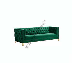 Sofá Chesterfield de 3 Plazas en Tela, Diseño Elegante y Tapizado, Asientos Profundos y Cómodos, Estilo Duradero, Perfecto para la Sala de Estar - Product Image 2