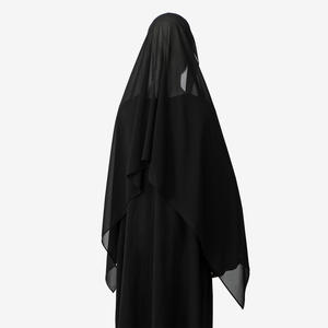Nouveau foulard prêt-à-porter, <span class=keywords><strong>tuban</strong></span>, long châle, bande élastique, foulards solides, hijab instantané en mousseline, hijab musulman pour femmes avec bretelles - Product Image 6