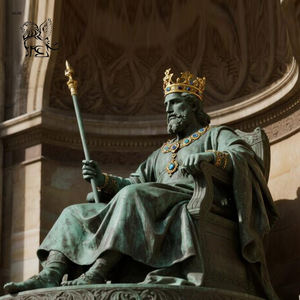 Statues personnalisées BLVE en métal pour églises, sculptures religieuses chrétiennes et juives, roi d'Israël, sculpture en bronze du Saint Salomon - Product Image 1