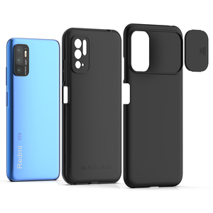 Custodia per telefono rigido in pelle con rivestimento in olio per caramelle opache per PC con Frost per <span class=keywords><strong>RedMi</strong></span> <span class=keywords><strong>Note</strong></span> <span class=keywords><strong>10</strong></span> <span class=keywords><strong>5G</strong></span> Cover posteriore con finestra scorrevole di protezione per fotocamera - Product Image 4