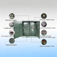 Transformateur triphasé sec d'occasion de 500 kVA, norme IEC/ANSI, faible bruit, 10 kV/0,4 kV pour la distribution d'énergie commerciale/industrielle
