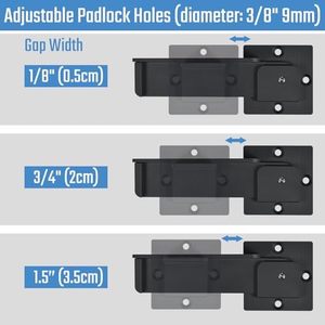 7,5 Zoll Hochleistungs-Aluminium-Flip-Tür verriegelung 4mm dick, rostfrei mit Loch für schwingende Tore - Product Image 5