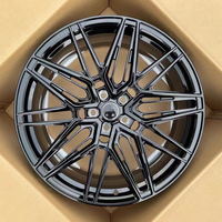 Noir sculpté creux 5 trous 20 21 22 23 pouces Concave alliage à cinq rayons sport pièces de course automobile formation de flux roues de voiture jantes de moyeu