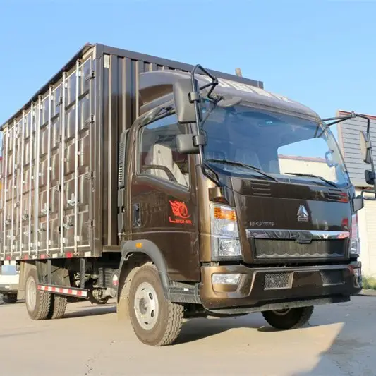 SINOTRUK HOWO Van Cargo Truck 4X2 10 ton Lorry Truck Dimensions