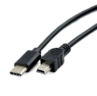 Kabel OTG Universal 30CM 50CM 1M USB Tipe-c Ke Kabel Mini USB USB-C Male Ke Mini-B Male Adapter Converter