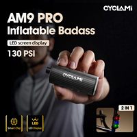 CYCLAMI pompe à vélo Performance légère valve Schrader gonfleur électrique feu arrière étanche vélo phare LED double