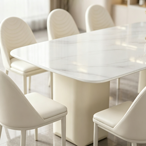 Mesa de Comedor Rectangular Moderna de Mármol para 6 Personas, Diseño Minimalista, Muebles para el Hogar - Product Image 2