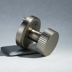 Modern Privacy <strong>Door</strong> <strong>Knob</strong> with Lock for Bedroom and Bathroom Interior <strong>Doors</strong> <strong>Matte</strong> <strong>Black</strong> and Gold Finish - Product Image 5
