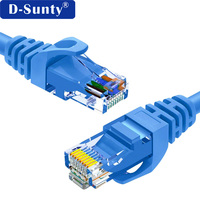 Câble Ethernet D-Sunty Cat5e 3m/5m UTP en cuivre massif 8 conducteurs 26AWG 550MHz 10Gbps RJ45, cordon de raccordement Guangdong