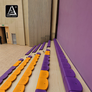 5-reihige Stadion-Teleskop-Tribünen, Einziehbare Zuschauertribünen-Lösung für Basketballplätze, Elektrisch Einziehbare Sporthallen-Tribünen - Product Image 1