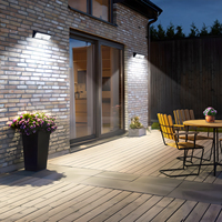 Lampe solaire murale LED 3000K 6000K avec détecteur de mouvement PIR, sécurité, extérieur, jardin, IP65