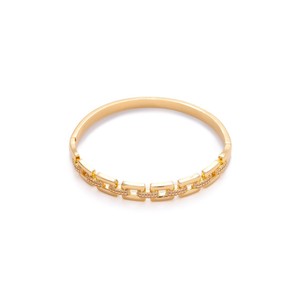 Pulsera geométrica de aleación de cobre, joyería de fiesta para mujer con circonita dorada y plateada - Product Image 5