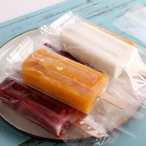 Şeffaf şeffaf Fin mühür isı yapışmalı plastik dondurulmuş enayi buz Pop sarıcı Diy buz Lolly Popsicle ambalaj poşetleri