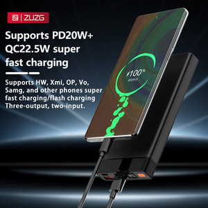 ZUZG Precio al por Mayor OEM 10000mAh PD20W+QC22.5 Banco de Energía de Carga Rápida Bidireccional con Pantalla Digital Inteligente - Product Image 4
