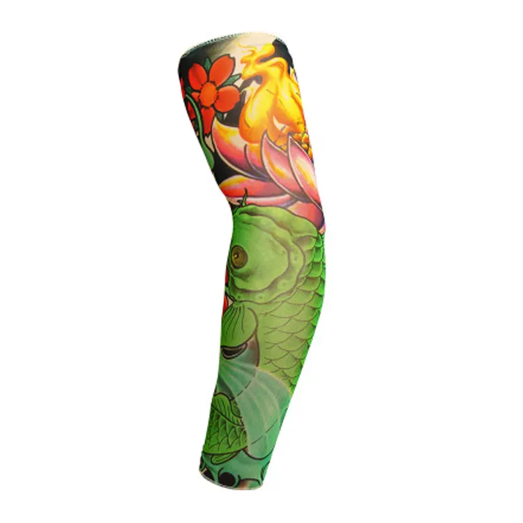 Wholesale Custom Tatoo Arm Sleeve Ice uv sun protection hand cover Arm slimmer shaping sleeve for women girl kids