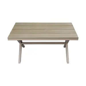 MOJIA produttore tavolo da esterno e sedie tavolo HDPE fornitore OEM / ODM legno personalizzato come mobili da giardino in plastica