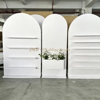 BK-118 Nuevo Soporte de Exhibición para Bodas, Decoración de Pared de PVC Acrílico, Fondo en Forma de Arco Blanco, Artículos para Fiestas y Eventos