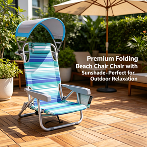 <span class=keywords><strong>Chaise</strong></span> pliante en fer <span class=keywords><strong>avec</strong></span> <span class=keywords><strong>auvent</strong></span>, <span class=keywords><strong>chaise</strong></span> de plage inclinable, <span class=keywords><strong>chaise</strong></span> de camping portable, <span class=keywords><strong>auvent</strong></span> réglable, double usage assis-inclinable, Oxford - Product Image 2