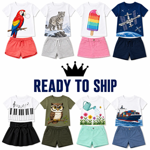 เสื้อผ้าเด็กแฟชั่นฤดูร้อนแบบคละแพ็ค ขายส่งจำนวนมาก สำหรับเด็กชายและเด็กหญิง อายุ 0-12 ปี หลากหลายสไตล์ รุ่น CN GUA 2026.5 ขายปลีก - Product Image 1