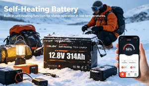 แบตเตอรี่ Enlzh Deep Cycle 12V 314AH LiFePO4 แบบชาร์จซ้ำได้ พร้อมระบบทำความร้อนในตัว สำหรับสหรัฐอเมริกา สหภาพยุโรป แคนาดา ออสเตรเลีย ญี่ปุ่น เยอรมนี - Product Image 6
