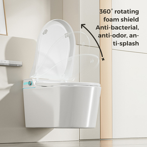 Bán buôn tối giản tự động Flap tuôn ra phòng tắm thông Minh Tường <span class=keywords><strong>WC</strong></span> nhà vệ sinh điều khiển bằng giọng nói tường treo thông minh nhà vệ sinh commode - Product Image 4