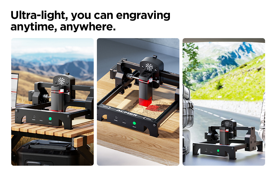 ACMER S1 2.5w 3.5wレーザー彫刻機0.04 * 0.04mmポータブルレーザー