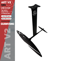 Planche hydrofoil Gy Art V2 Jumping Foil, cadre en carbone et aluminium, stable, pour les riders de jumping foil, jeux aquatiques sur la plage.