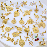 Pendentifs & Breloques Mode Plaqué Or 18K Méduse Religieux Breloque Pendentif Personnalisé Logo Collier Design Bijoux Pendentif Acier Inoxydable