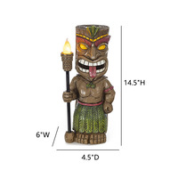 Solaire Jardin Lumière Vintage Résine Torche Solaire Tiki Décor