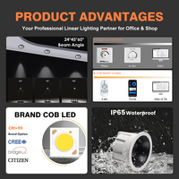 Matériel en aluminium de haute qualité 12W/18W/24W/36W/55W et 24 ° /45 ° /60 °   Projecteur LED à angle de faisceau réglable avec garantie de 3 ans