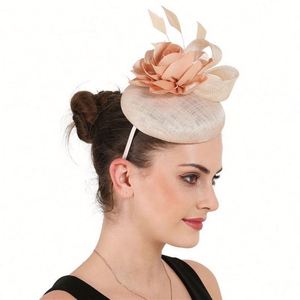 Tocado de Gasa Floral para Novia, Sombrero de Fiesta de Gala Occidental Aristocrático de Alta Gama, Diadema, Sombreros y Fascinadores para Mujer - Product Image 3