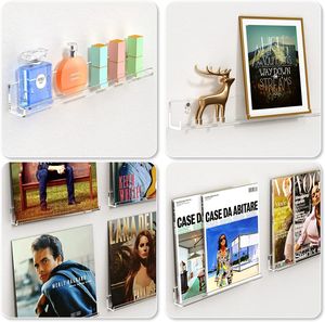 מותאם אישית ויניל אקריליק מדף לוסיט תצוגה ויניל מחזיק מדף צף עבור קיר ויניל תקליט ספרים מגזין קוסמטיקה - Product Image 5