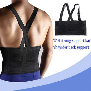 Back <b>Brace</b> for Heavy Lifting for <b>Men</b> Women Lower Back with Reflective Belt Compression Waist Trainer Band with Suspender Straps - Product Image 3