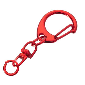Pd684 Bán Buôn Bạc D Snap Hook Chia Kim Loại Keychain DIY Thủ Công Mỹ Nghệ Vòng Chìa Khóa Phần Cứng Với Mở Nhảy Vòng Và Kết Nối - Product Image 1
