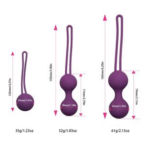 3個セット シリコン製スマートボール ケーゲルボール 膣引き締めエクササイズマシン バイブレーター ゲイシャボール 女性用セックストイ - Product Image 3
