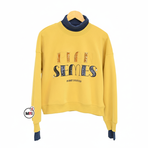 Venta al por mayor 100% sudaderas de lana de algodón camisas de invierno de manga larga cortas únicas transpirable sostenible 3D impreso bordado 3D - Product Image 1