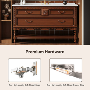 Espejo Inteligente Retro de Nogal <span class=keywords><strong>para</strong></span> <span class=keywords><strong>Baño</strong></span>, Mueble de <span class=keywords><strong>Diseño</strong></span> Premium, Ecológico, Resistente al Agua, Estilo Clásico <span class=keywords><strong>para</strong></span> Baños Modernos - Product Image 5