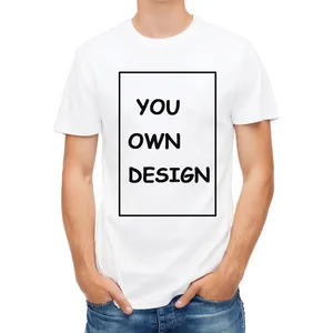 JX 100% Cotton Picture processing High Quality Customized Men T shirt Print Your Own Design LOGO QR code photo casual tshirt