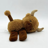 En gros, Peluche Vache des Highlands avec bracelet à porter au poignet et nœud, jouet en peluche, poupée, coussin, cadeau