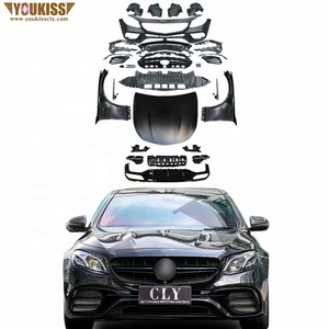 Kit de carrosserie pour Mercedes 2017 — 2019 <span class=keywords><strong>classe</strong></span> <span class=keywords><strong>E</strong></span> W213, mise à niveau E63S <span class=keywords><strong>Amg</strong></span> 1:1, pare-boue de protection arrière avec embouts, offre spéciale - Product Image 1