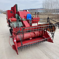 Moissonneuse-batteuse compacte 35 CV intégrée avec fonctions de coupe, d'égreneuse, de nettoyage et de stockage de grains pour l'utilisation agricole (riz, blé)