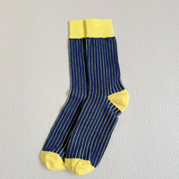 Chaussettes en coton rayées pour hommes, colorées, respirantes, anti-odeur, décontractées, amusantes, habillées, tendance, personnalisables, OEM, vente chaude européenne